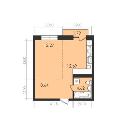
  Продается 1-комн. квартира, 41 м², ЖК Сити парк, б/с 1
. Фото 1.