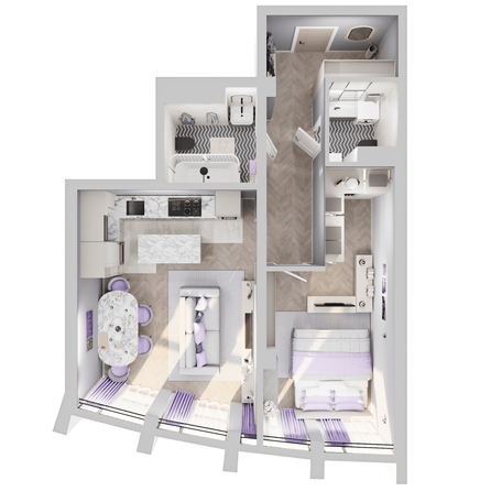 
  Продается 1-комн. квартира, 60.65 м², ЖК Звезды, дом 1
. Фото 2.