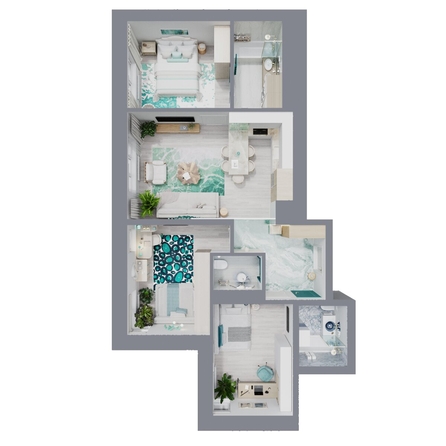 
  Продается 4-комн. квартира, 85.1 м², ЖК Квартал Стрижи, 3 очередь, дом 1
. Фото 1.