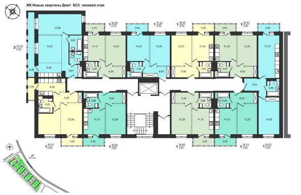 
  Продается 2-комн. квартира, 61.34 м², ЖК Новые кварталы, дом 1
. Фото 1.