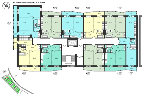 
  Продается 2-комн. квартира, 61.34 м², ЖК Новые кварталы, дом 1
. Фото 1.