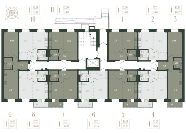 
  Продается 1-комн. квартира, 36.91 м², ЖК Новые кварталы, дом 2
. Фото 1.