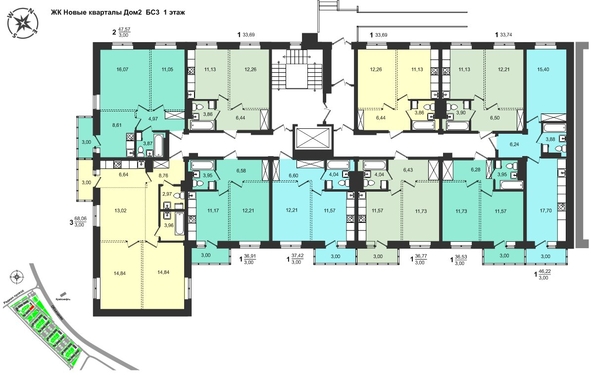 
  Продается 1-комн. квартира, 37.42 м², ЖК Новые кварталы, дом 2
. Фото 3.