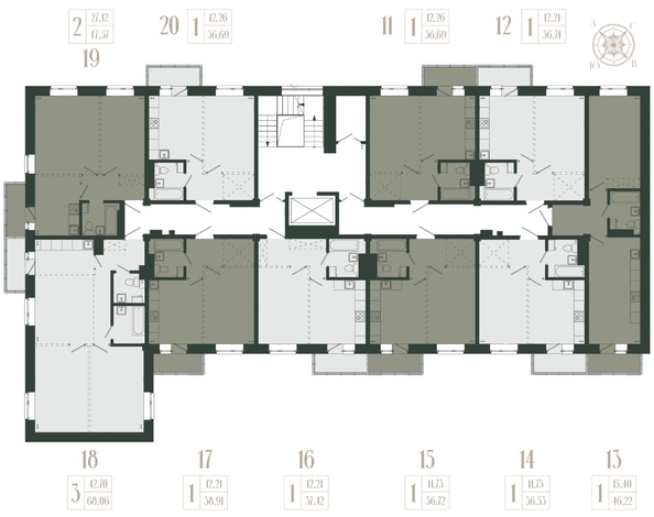 
  Продается 1-комн. квартира, 36.53 м², ЖК Новые кварталы, дом 2
. Фото 1.