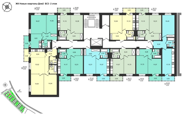 
  Продается 2-комн. квартира, 47.57 м², ЖК Новые кварталы, дом 2
. Фото 1.