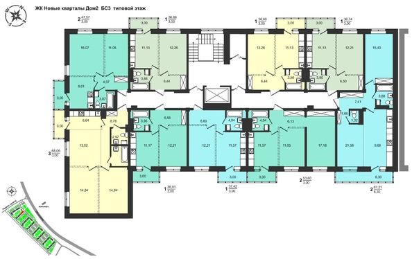 
  Продается 2-комн. квартира, 67.21 м², ЖК Новые кварталы, дом 2
. Фото 4.