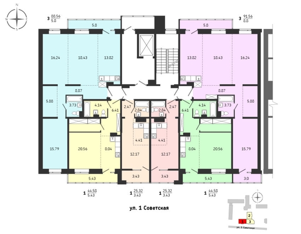 
  Продается 3-комн. квартира, 91.56 м², ЖК Суворов
. Фото 4.