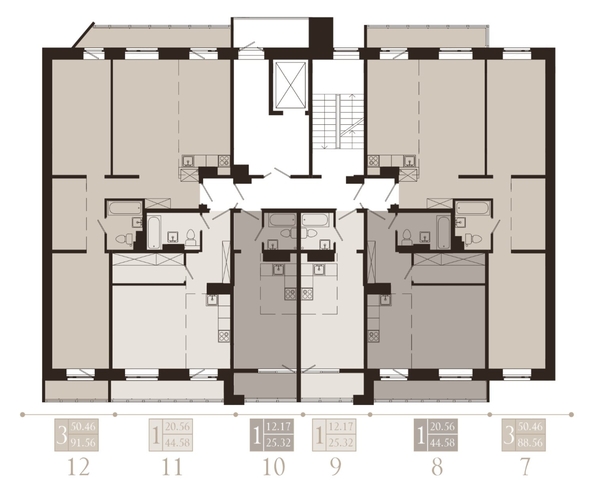 
  Продается 3-комн. квартира, 88.56 м², ЖК Суворов
. Фото 1.