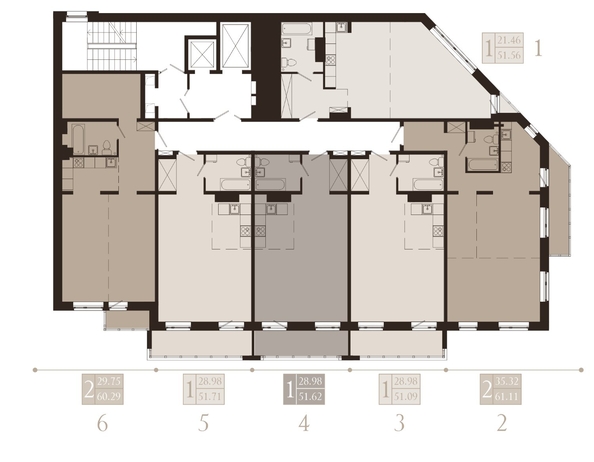 
  Продается 1-комн. квартира, 51.62 м², ЖК Суворов
. Фото 1.