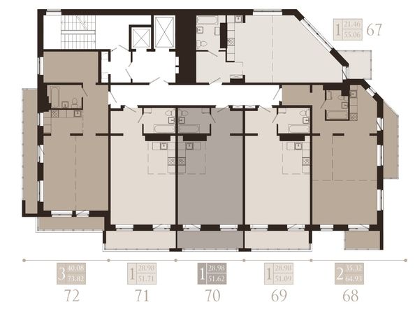 
  Продается 1-комн. квартира, 51.71 м², ЖК Суворов
. Фото 1.