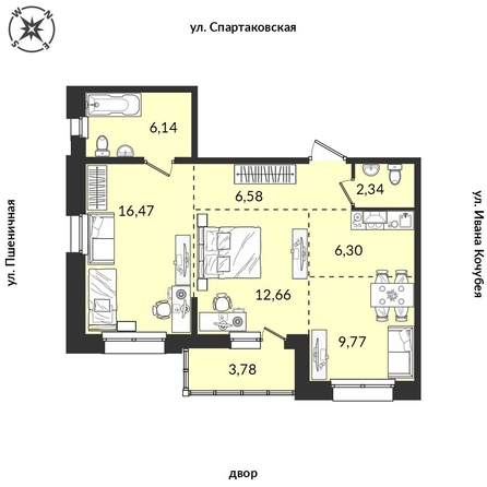 
  Продается 2-комн. квартира, 63.83 м², ЖК Источник, дом 5
. Фото 1.