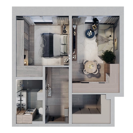 
  Продается 2-комн. квартира, 44.23 м², ЖК Стрижи Сити, блок-секции 6,7
. Фото 1.