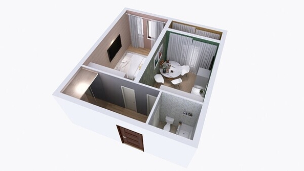 
  Продается 1-комн. квартира, 38.26 м², ЖК Юго-Западный, дом 17
. Фото 8.