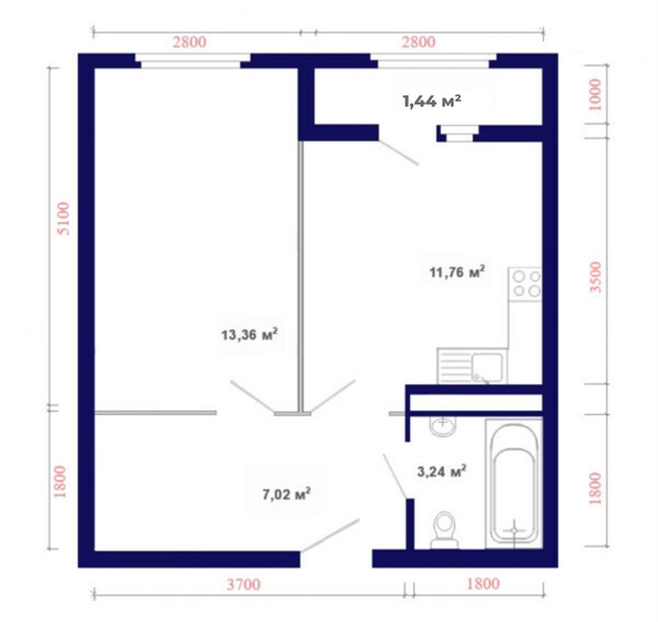 
  Продается 1-комн. квартира, 38.26 м², ЖК Юго-Западный, дом 17
. Фото 13.