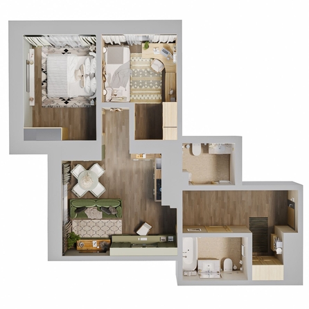 
  Продается 2-комн. квартира, 64.7 м², ЖК Стрижи Сити, блок-секции 8,9
. Фото 1.