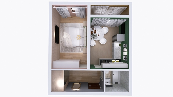 
  Продается 1-комн. квартира, 38.26 м², ЖК Юго-Западный, дом 17
. Фото 2.