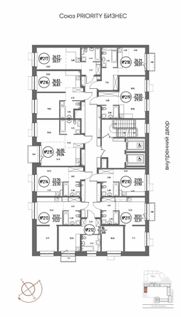
  Продается 1-комн. квартира 39.04 м², в ЖК СОЮЗ ПРИОРИТИ МАХ, д. 4. Фото 2.