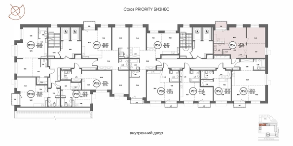 
  Продается 2-комн. квартира 61.98 м², в ЖК СОЮЗ ПРИОРИТИ МАХ, д. 4. Фото 1.