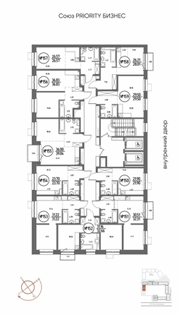 
  Продается студия 28.01 м², в ЖК СОЮЗ ПРИОРИТИ МАХ, д. 4. Фото 2.