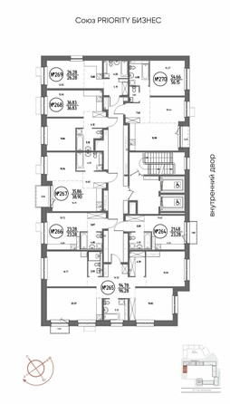 
  Продается студия 26.28 м², в ЖК СОЮЗ ПРИОРИТИ МАХ, д. 4. Фото 3.