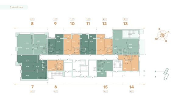 
  Продается 2-комн. квартира, 80.68 м², ЖК Фамилия, дом 2
. Фото 17.