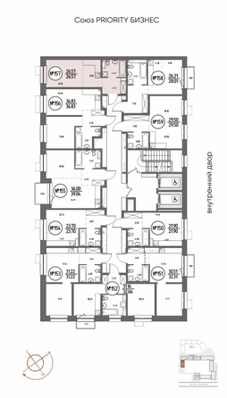 
  Продается 1-комн. квартира, 26.57 м², ЖК СОЮЗ ПРИОРИТИ МАХ, д. 4
. Фото 8.