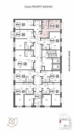 
  Продается 1-комн. квартира, 26.21 м², ЖК СОЮЗ ПРИОРИТИ МАХ, д. 4
. Фото 3.