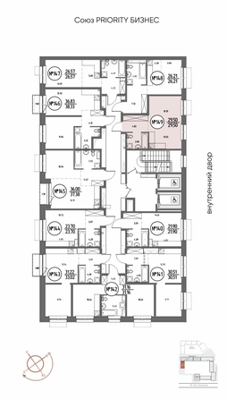 
  Продается 1-комн. квартира, 29.5 м², ЖК СОЮЗ ПРИОРИТИ МАХ, д. 4
. Фото 3.