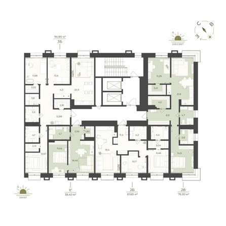 
  Продается 2-комн. квартира 61.6 м², в ЖК Верба. Фото 2.