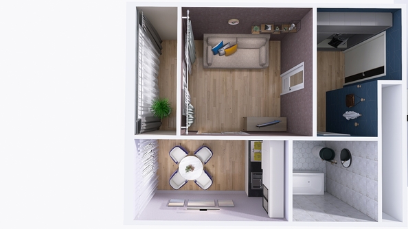 
  Продается 1-комн. квартира, 27.4 м², ЖК Юго-Западный, дом 17
. Фото 4.