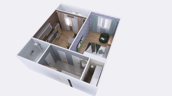 
  Продается 1-комн. квартира, 45.18 м², ЖК Юго-Западный, дом 17
. Фото 5.