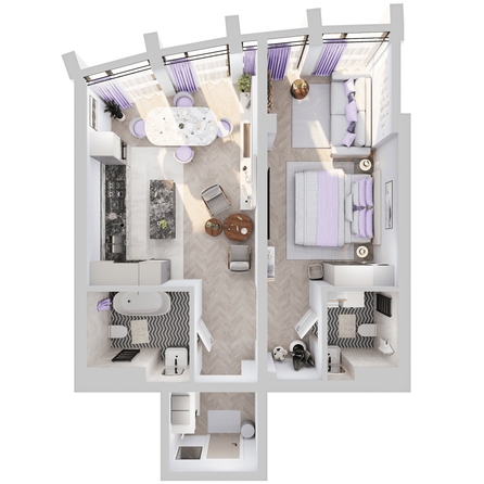 
  Продается 1-комн. квартира, 65.83 м², ЖК Звезды, дом 1
. Фото 2.