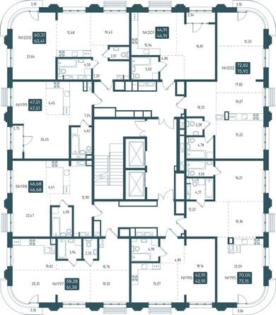 
  Продается 2-комн. квартира 72.87 м², в ЖК Бродский, 1-я очередь. Фото 1.