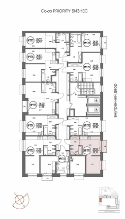 
  Продается 1-комн. квартира 32.31 м², в ЖК СОЮЗ ПРИОРИТИ МАХ, д. 4. Фото 8.