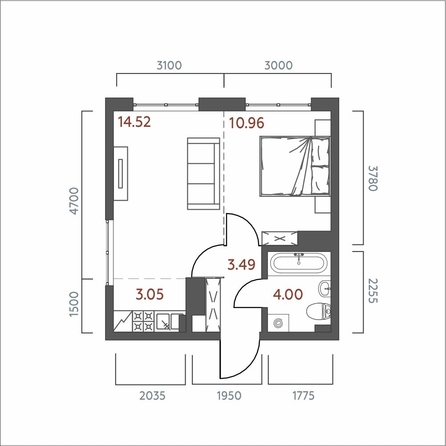 
  Продается 1-комн. квартира 36.02 м², в ЖК Салют. Фото 1.