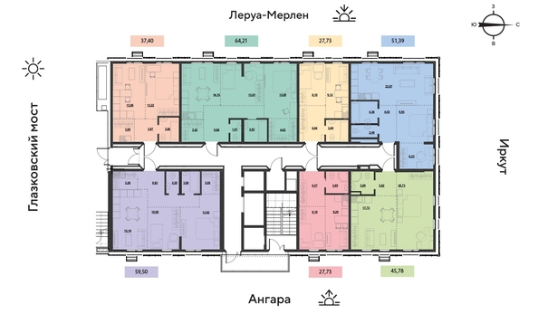 
  Продается 3-комн. квартира 64.6 м², в ЖК Затон, блок-секция 2. Фото 14.