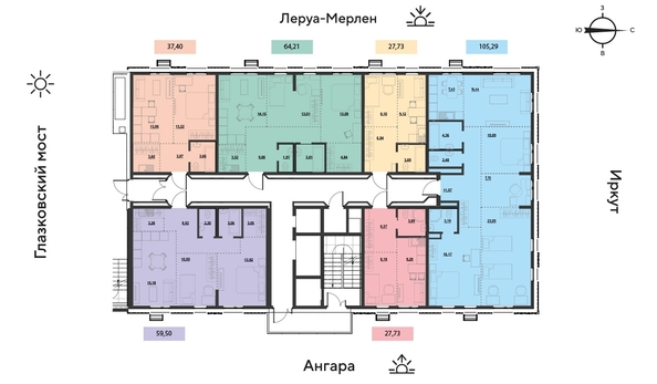 
  Продается 3-комн. квартира 64.5 м², в ЖК Затон, блок-секция 2. Фото 14.