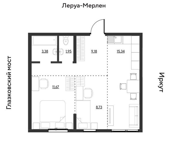 
  Продается 2-комн. квартира 50.25 м², в ЖК Затон, блок-секция 3. Фото 1.