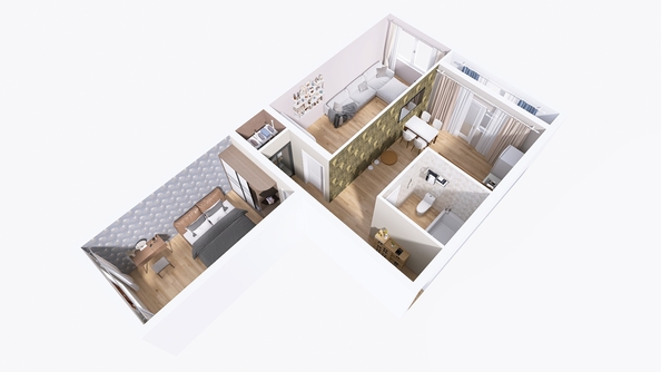 
  Продается 2-комн. квартира 71 м², в ЖК Юго-Западный, дом 17. Фото 2.
