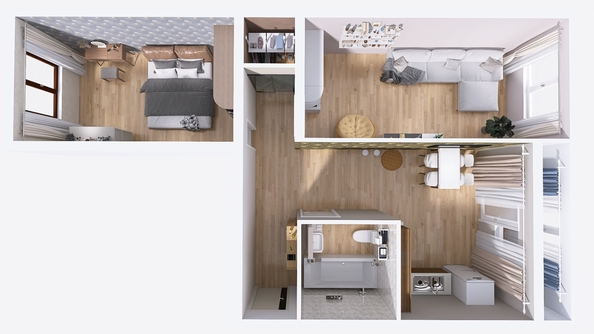 
  Продается 2-комн. квартира 70.9 м², в ЖК Юго-Западный, дом 17. Фото 1.