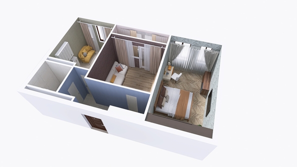 
  Продается 2-комн. квартира 60.3 м², в ЖК Юго-Западный, дом 17. Фото 1.
