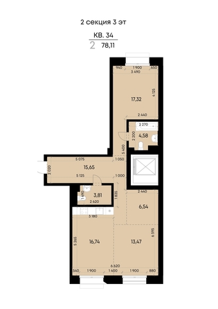 
  Продается 2-комн. квартира 78.11 м², в ЖК ВЕКТОР премиум-квартал, дом 1. Фото 2.