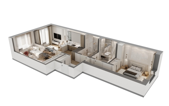 
  Продается 2-комн. квартира 72.69 м², в ЖК ВЕКТОР премиум-квартал, дом 1. Фото 3.