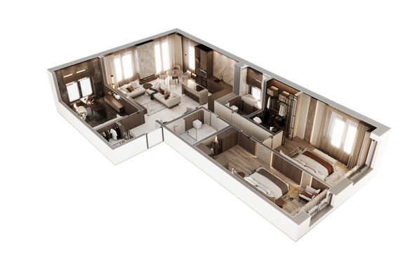 
  Продается 4-комн. квартира 116.19 м², в ЖК ВЕКТОР премиум-квартал, дом 1. Фото 3.