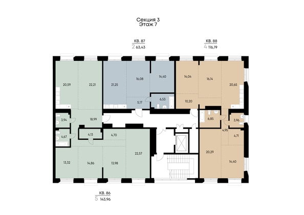 
  Продается 2-комн. квартира 63.43 м², в ЖК ВЕКТОР премиум-квартал, дом 1. Фото 4.