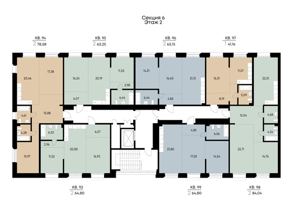 
  Продается 1-комн. квартира 41.16 м², в ЖК ВЕКТОР премиум-квартал, дом 2. Фото 3.