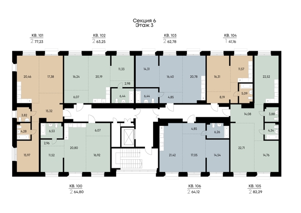 
  Продается 2-комн. квартира 64.12 м², в ЖК ВЕКТОР премиум-квартал, дом 2. Фото 3.