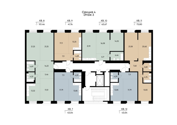 
  Продается 2-комн. квартира 73.8 м², в ЖК ВЕКТОР премиум-квартал, дом 2. Фото 3.