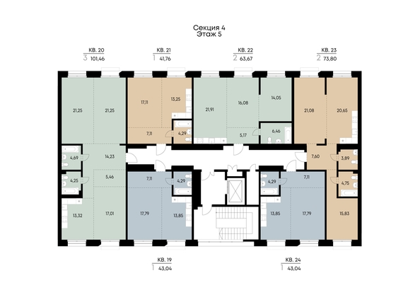 
  Продается 2-комн. квартира 63.67 м², в ЖК ВЕКТОР премиум-квартал, дом 2. Фото 3.