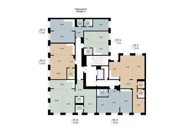 
  Продается 3-комн. квартира 97.8 м², в ЖК ВЕКТОР премиум-квартал, дом 2. Фото 4.